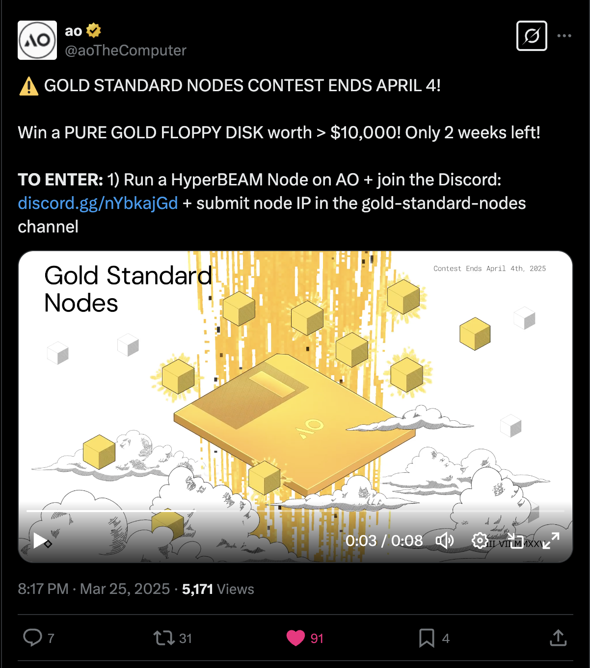 AO Gold Node Giveaway