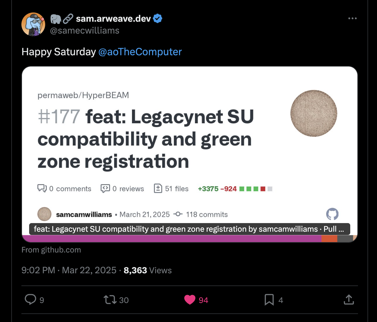 Tweet screenshot